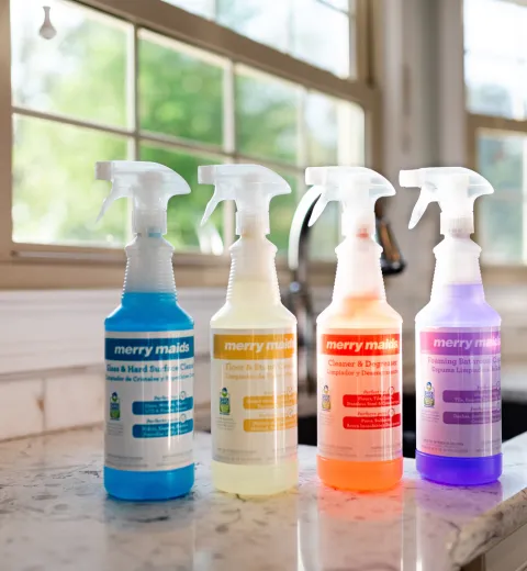 Merry Maids Cleaning Bottles