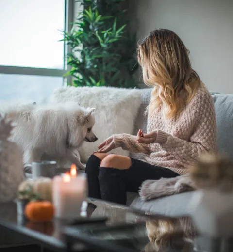 Fall candles and decor