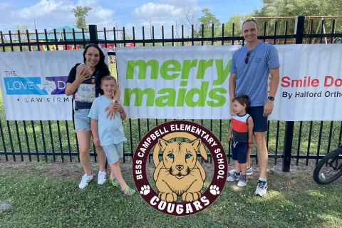 Bess Campbell Elementary Cougars Support Banner
