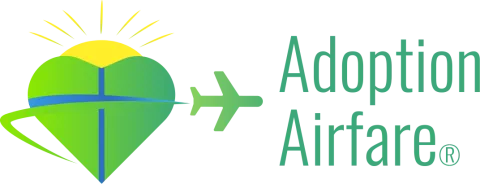 Green heart with sun, airplane and cross