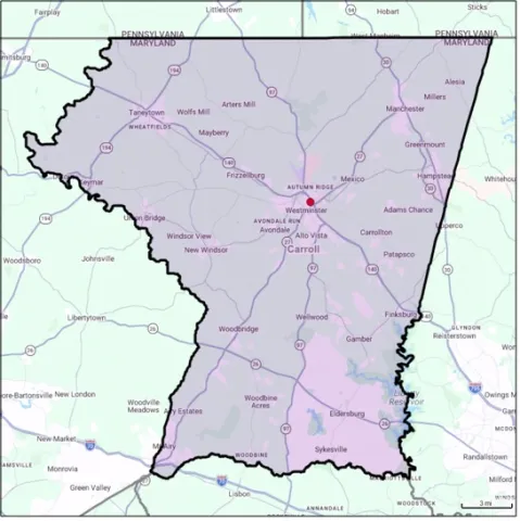 Carroll County Territory Map