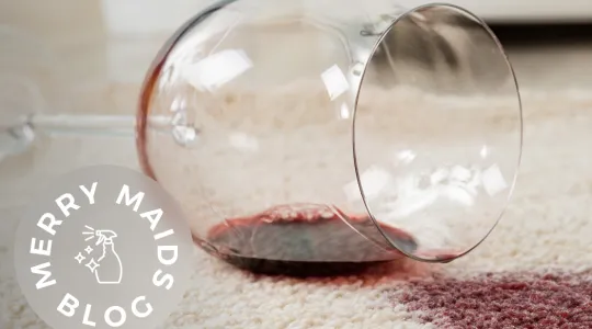 wine spilling on carpet