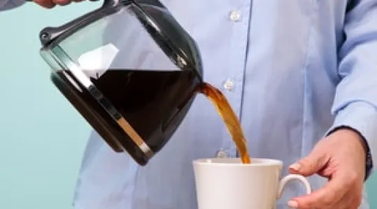 Man pouring coffee