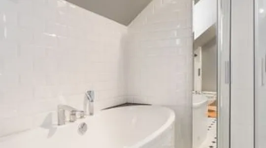 Clean white bathroom