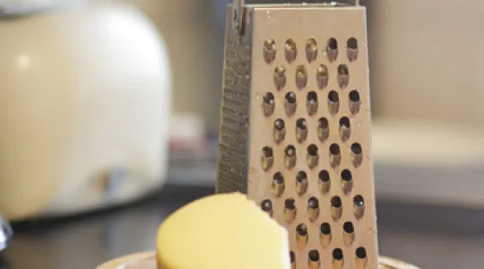 cheese grater with cheese