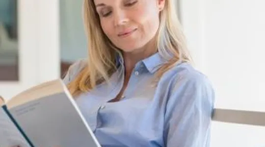 Woman reading a book