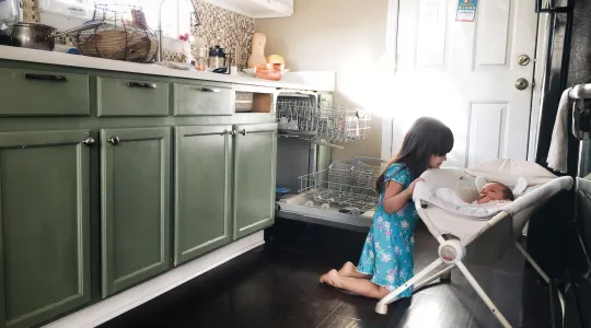 Clean hardwood floor