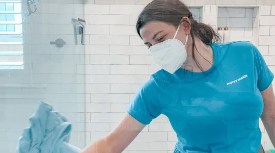 Merry Maid Cleaning Shower