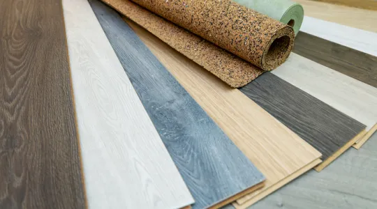 laminate flooring samples and underlay | Merry Maids