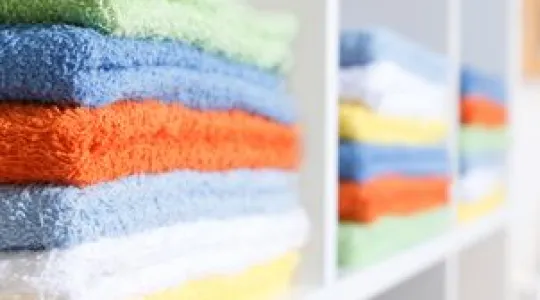 Organized linen closet