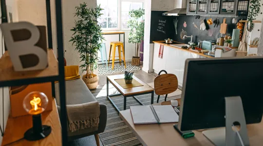 Interior of small apartment living room for home office | Merry Maids