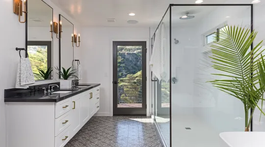 Clean shower and bathroom