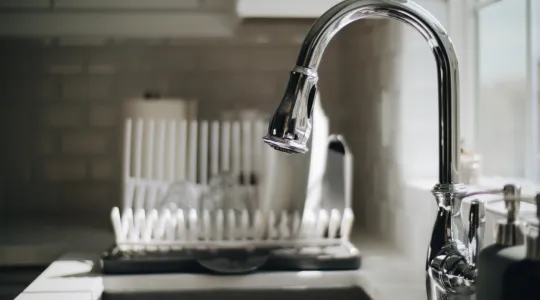 clean and shiny sink