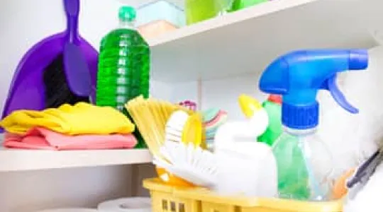 where to store cleaning supplies