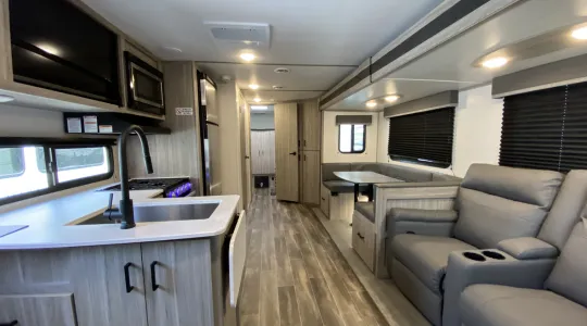 Interior RV photo of a travel trailer | Merry Maids