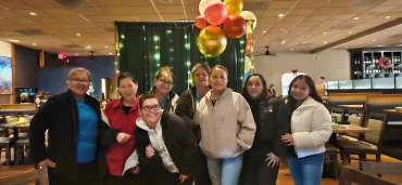 merry maids at a christmas party