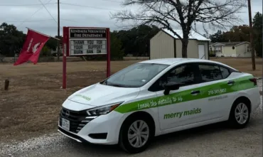 Kendalia tx city sign and branded vehicle