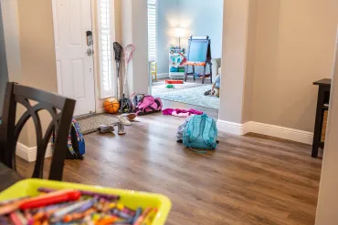 messy living room