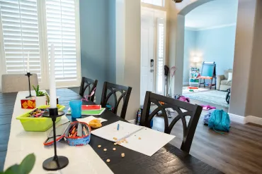 messy dining table