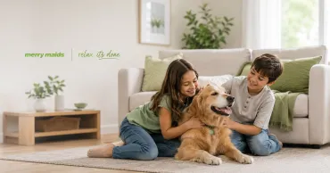 Kids with puppy