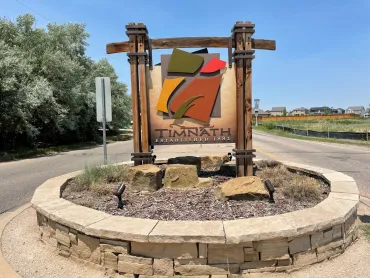 timnath colorado welcome sign