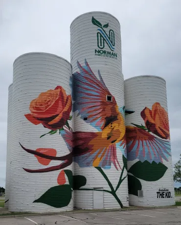 silo towers in Norman, OK