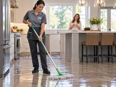 Merry Maids mopping