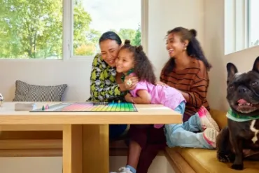 family at table