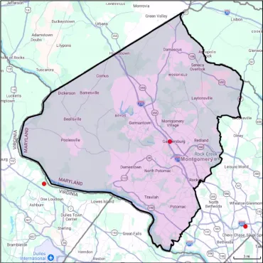 territory map for gaithersburg md