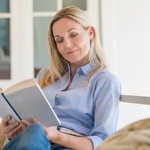 Woman reading a book